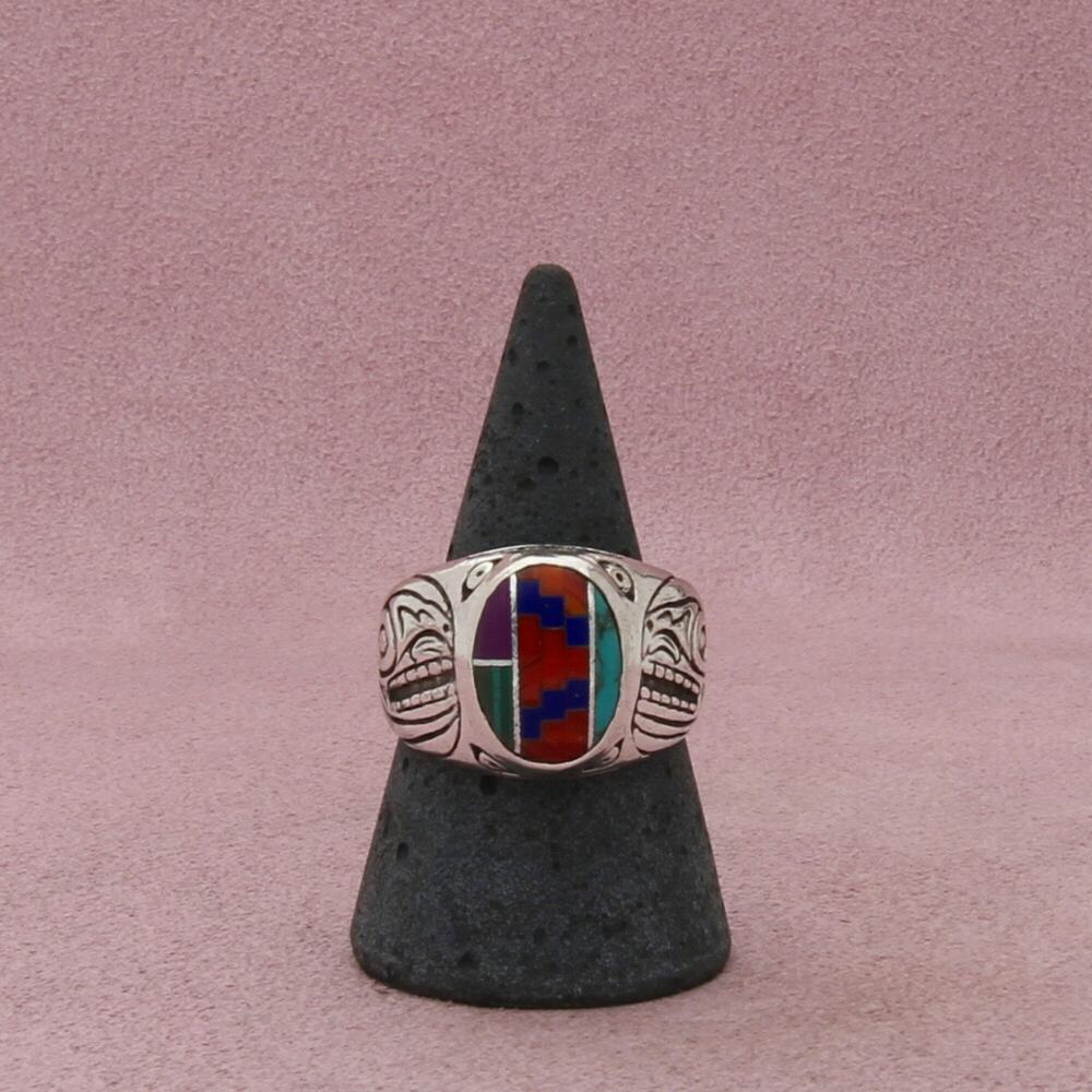 carol felley sterling silver pacific northwest coast haida eagle ring size 9.75